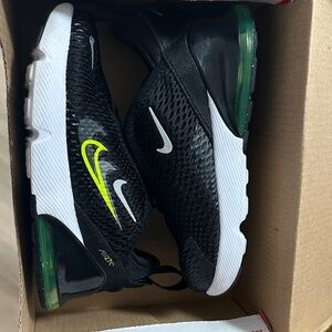 Nike Kids Sneakers Black with Neon Yellow Accents